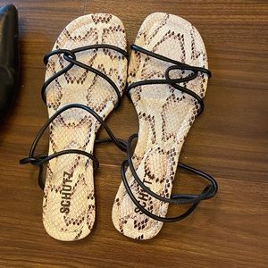 Schutz black strappy sandal